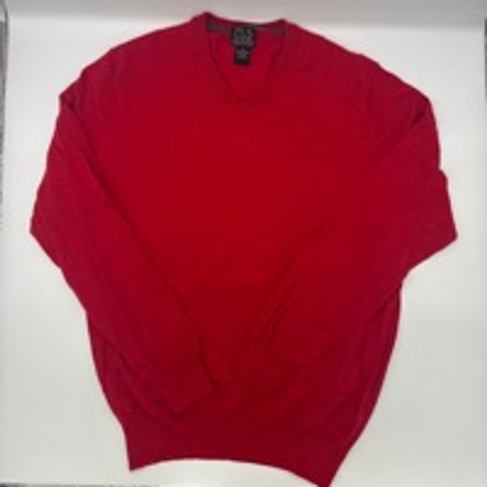 Men's JOS. A BANK Traveler’s Collection Sweater XL Red V-Neck